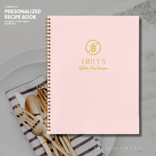 Minimalistisches Blütenglutenfreies Lederrezept Notizbuch