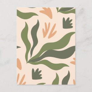 Minimalistisches boho abstrakt feiertagspostkarte