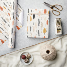 Minimalistisches Boho-Geschenkpapier