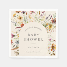 Minimalistisches Boho Wildblume Blumenbaby Duschze Serviette