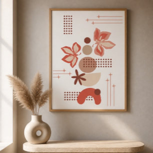 Minimalistisches Botanisches Abstraktes Poster