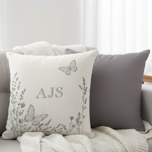 Minimalistisches Botanisches Cottagecore-Geschenk  Kissen
