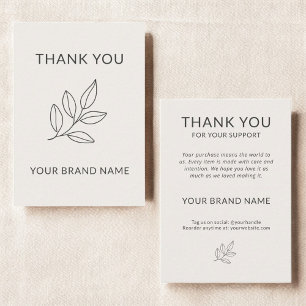 Minimalistisches botanisches Kleinunternehmen Viel Mitteilungskarte