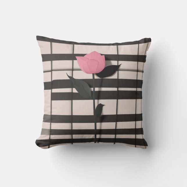 Minimalistisches botanisches Kunstkissen Kissen (Vorderseite)
