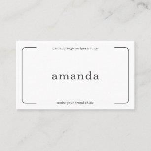 Minimalistisches Branding Innenarchitektur Designe Visitenkarte