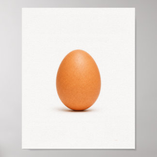 Minimalistisches braunes Ei-Fotografie-Poster Poster