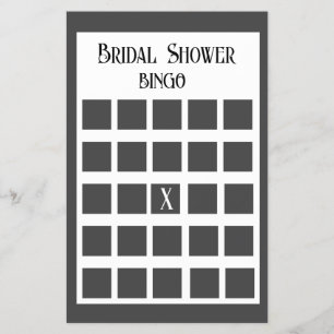 Minimalistisches Brautparty Bingo Flyer