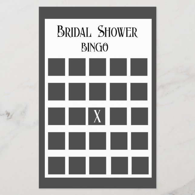 Minimalistisches Brautparty Bingo Flyer (Vorne)