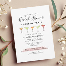 Minimalistisches Brautparty Cocktail Beach Party