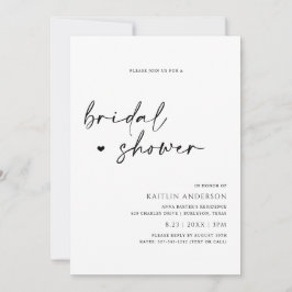 Minimalistisches Brautparty für moderne Handschrif Einladung