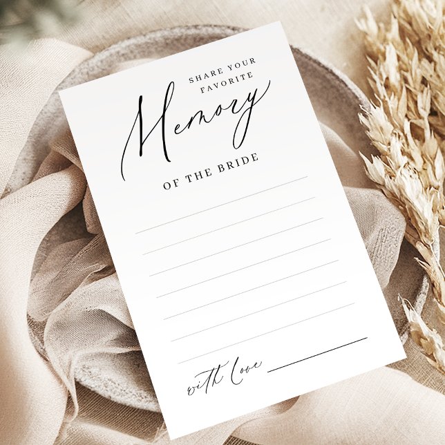 Minimalistisches Brautparty gemeinsam nutzen (Minimalist share a memory bridal shower game)