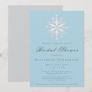 Minimalistisches Brautparty Ice Blue Einladung