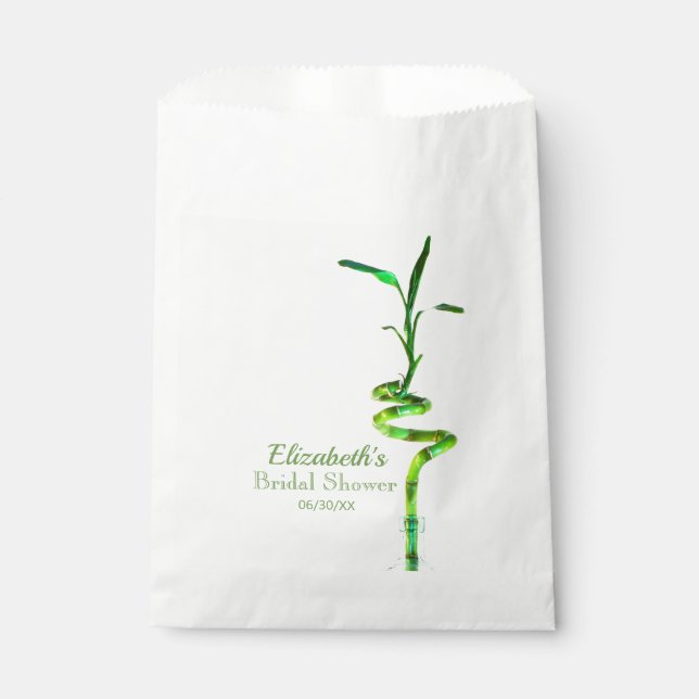 Minimalistisches Brautparty Spiraled Lucky Bamboo  Geschenktütchen (Vorderseite)