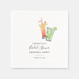 Minimalistisches Brautparty Summer Cocktail Party Serviette