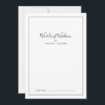 Minimalistisches Brautparty Worte der Weisheit Hinweiskarte<br><div class="desc">Dieses minimalistische Brautparty der Weisheitsratenkarte ist perfekt für einen einfachen Polterabend und kann für jede Veranstaltung verwendet werden. Das moderne romantische Design besticht durch klassische schwarz-weiße Typografie gepaart mit einer rustikalen und eleganten Kalligraphie mit Vintagem handgeschriebenem Stil. Anpassbar in jeder Farbe. Behalt das Design einfach und elegant, wie es ist,...</div>