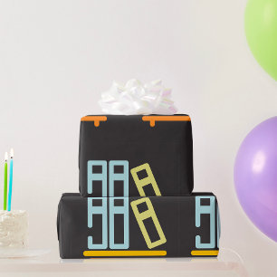 Minimalistisches Bücherregal-Grafik-Icon Geschenkpapier