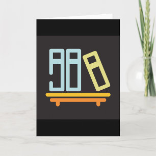Minimalistisches Bücherregal-Grafik-Icon Karte