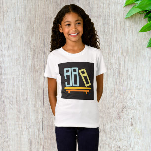 Minimalistisches Bücherregal-Grafik-Icon T-Shirt
