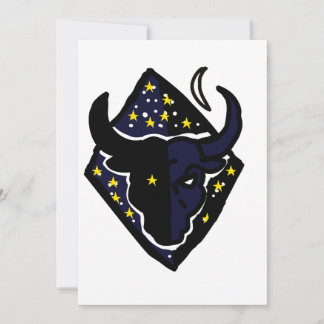 Minimalistisches Bull-Icon Feiertagskarte