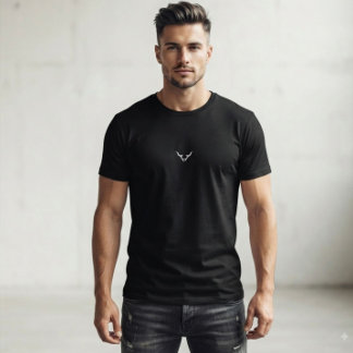 Minimalistisches Bull-Symbol-T-Shirt | Moderne Her T-Shirt