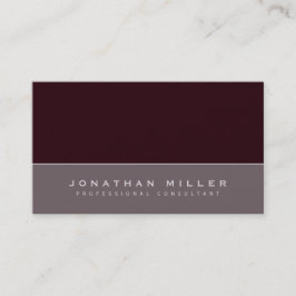 Minimalistisches Burgund & Grau | BERUFLICH Visitenkarte
