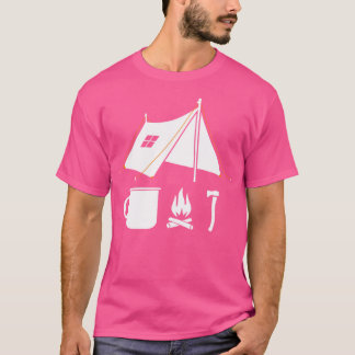 Minimalistisches Bushcraft Überleben Camping Wande T-Shirt