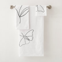 Minimalistisches Butterfly-Badetuch-Set