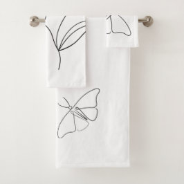 Minimalistisches Butterfly-Badetuch-Set Badhandtuch Set