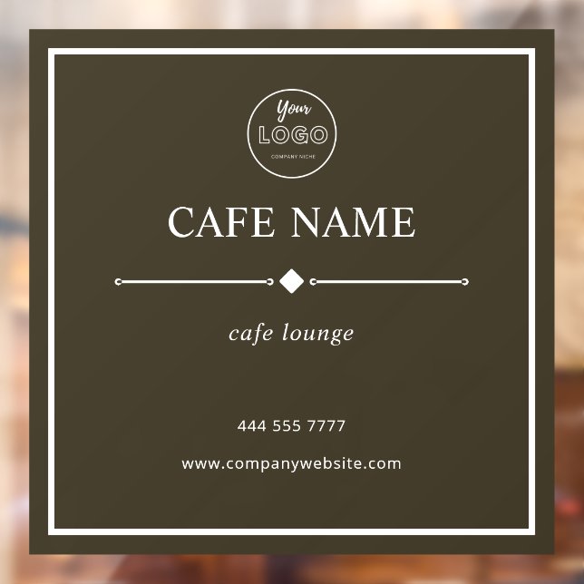 Minimalistisches Cafe Restaurant Schild Name Logo  (Blatt 2)