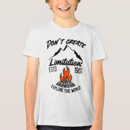 Minimalistisches Campfire Icon Design, Camping Tri-Blend Shirt