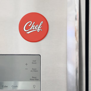 Minimalistisches Chef-Schrift-Typografie-Design Magnet