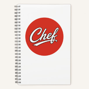 Minimalistisches Chef-Schrift-Typografie-Design Notizbuch