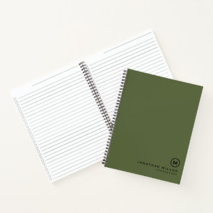 Minimalistisches Classic Monogram Checkliste-Noteb Notizbuch
