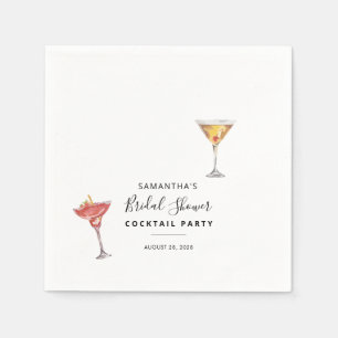 Minimalistisches Cocktail Party Brautparty Papier Serviette