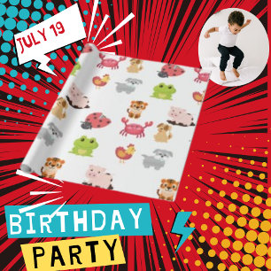 Minimalistisches Comic Geschenkpapier