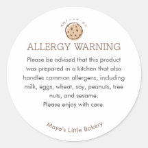 Minimalistisches Cookie-Logo-Bäckerei-Allergie-War
