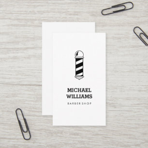 Minimalistisches cooles modernes Friseur-Geschäft Visitenkarte