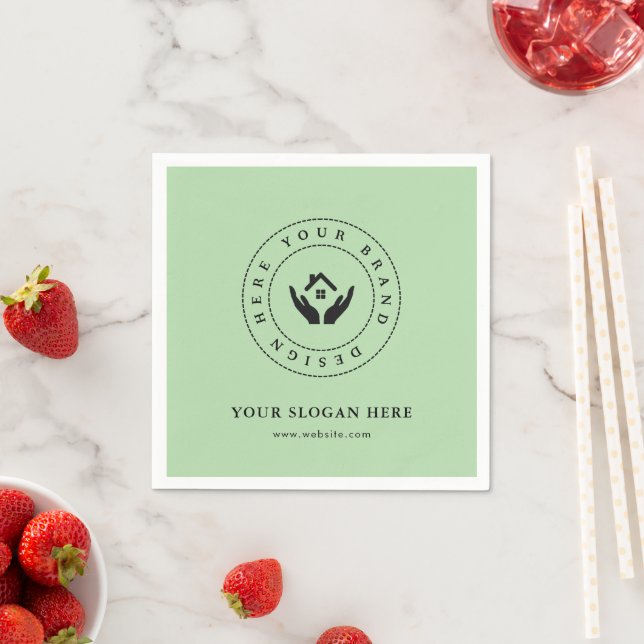 Minimalistisches Corporate Branding Designpapier N Serviette (Beispiel)