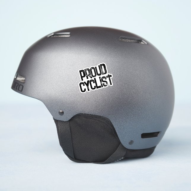Minimalistisches Cycling, kundenspezifisch geschni Aufkleber (Helmseite)