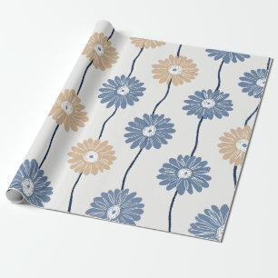 Minimalistisches Daisy-Blumenmuster (6) Geschenkpapier