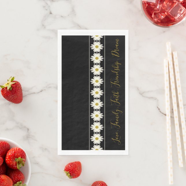 Minimalistisches Daisy-Design Serviette (Beispiel)