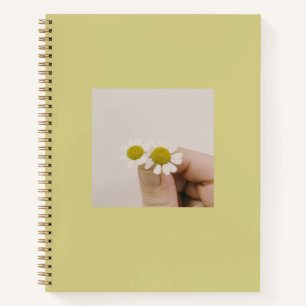 Minimalistisches Daisy-Notebook   Niedliches Spira Notizbuch