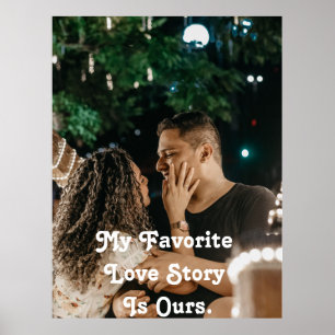 Minimalistisches Dankbarkeits-Paar-Foto Liebe Poster