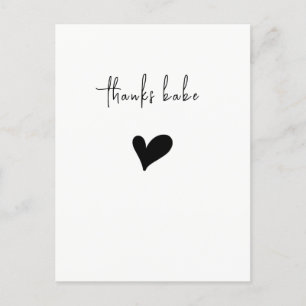 Minimalistisches Danke-Herz Postkarte