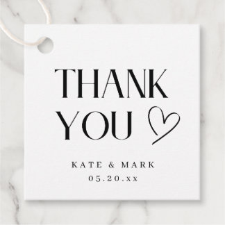 Minimalistisches Danke-Hochzeitsgeschenk Geschenkanhänger