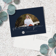 Minimalistisches Dankeschön-Foto Navy-Grau
