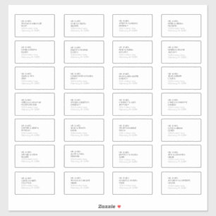 Minimalistisches Design-Deco-Gästebuch Aufkleber