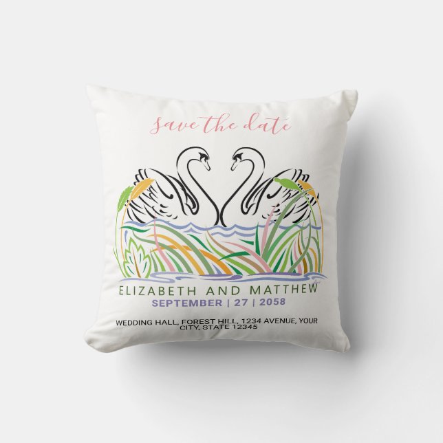 Minimalistisches Design der eleganten Liebe Kissen (Vorderseite)