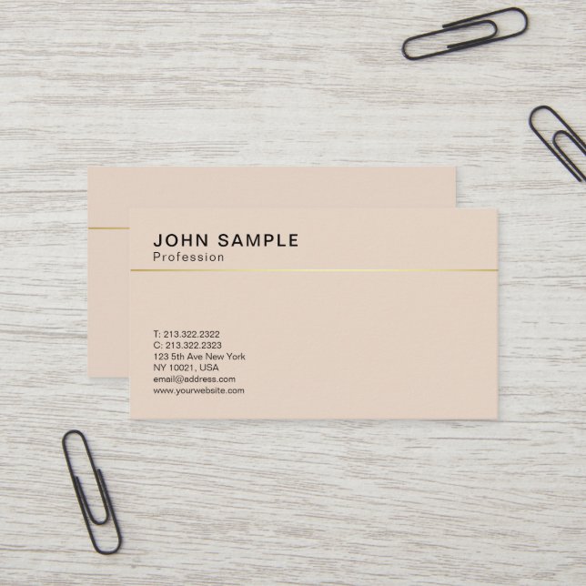 Minimalistisches Design Elegante Farbe kreativ Visitenkarte (Vorderseite/Rückseite Beispiel)
