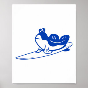 Minimalistisches Design für Surfer. Mudskipper ist Poster